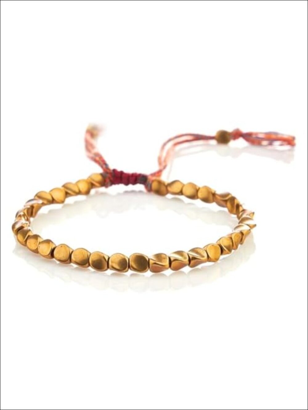 Tibetan Copper Beads Bracelet - Handmade Energy Healing Stretch